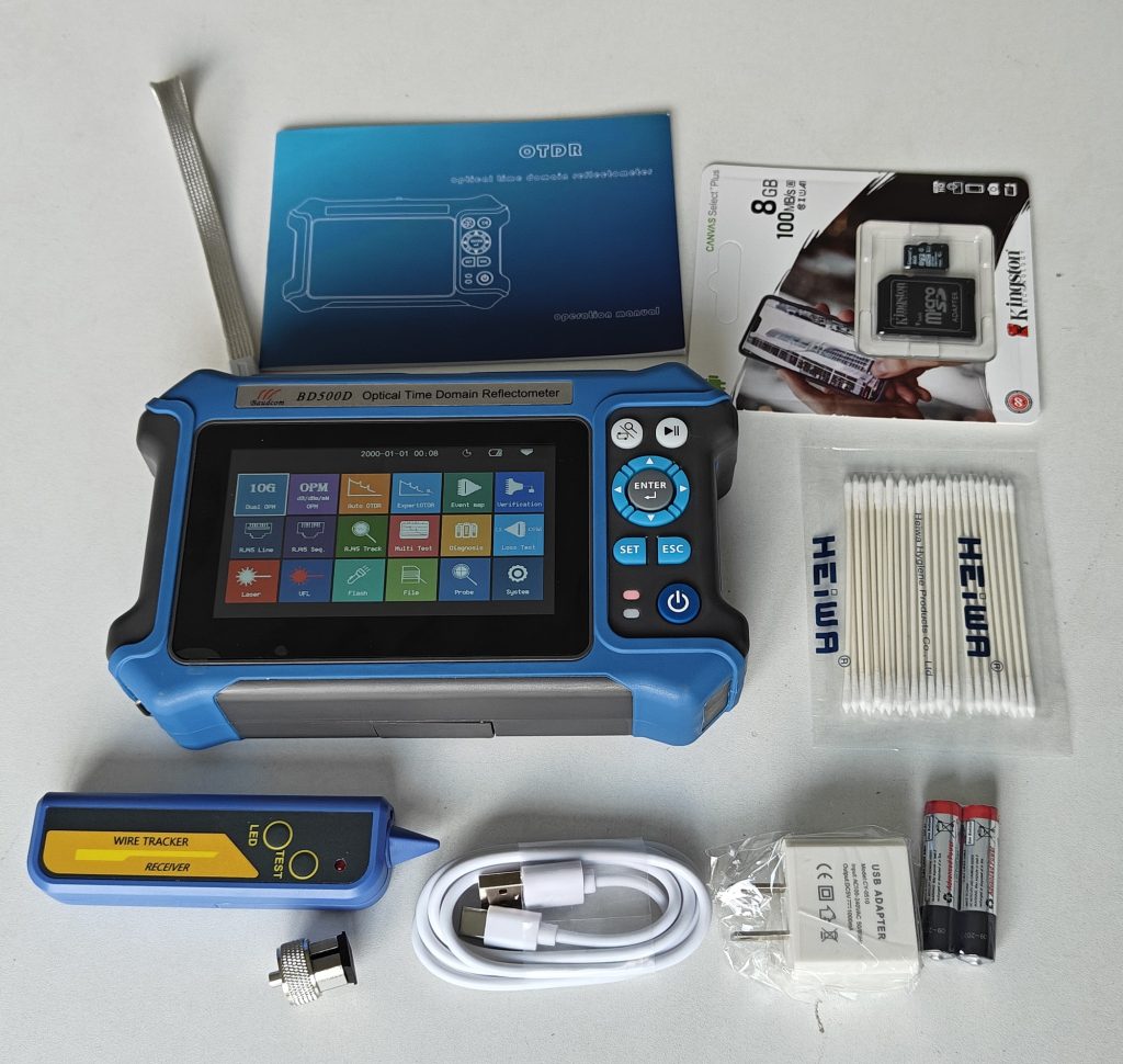 OTDR optical time domain reflectometer with OPM and VFL - Baudcom